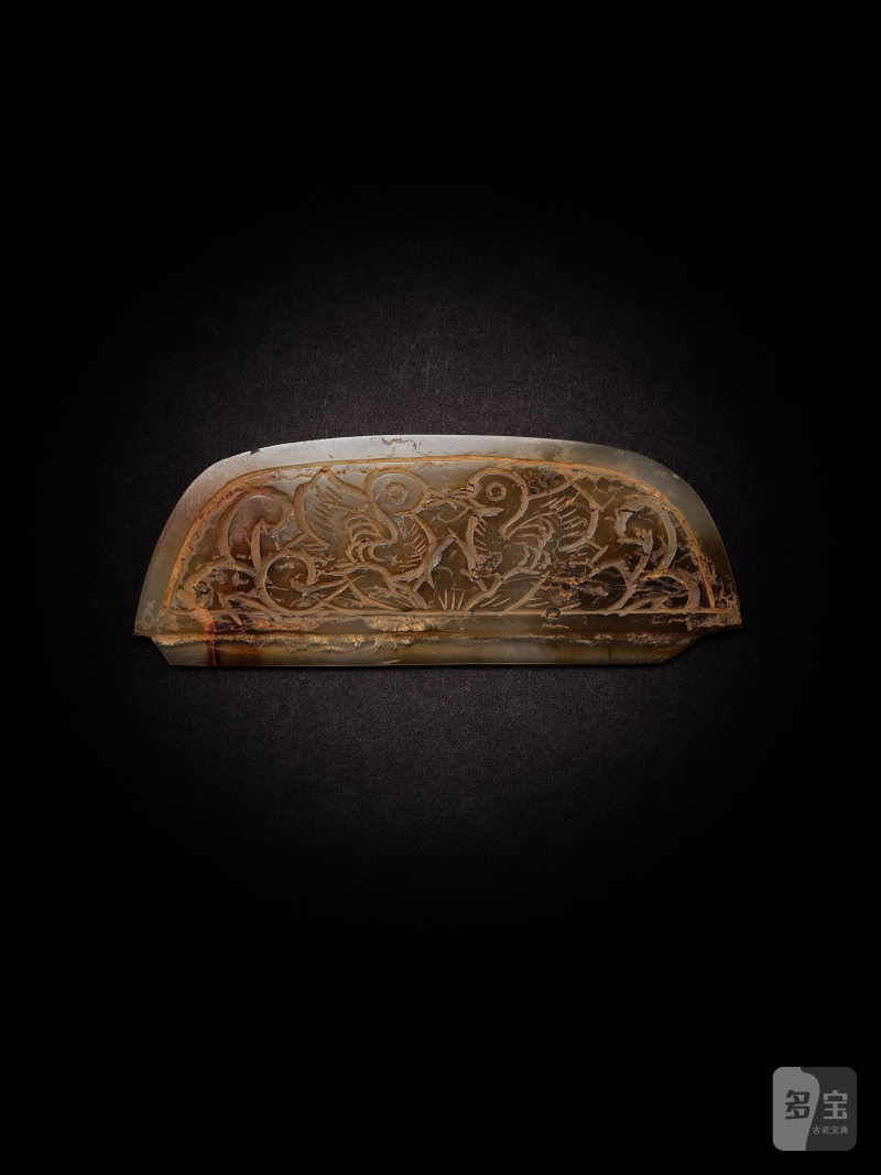 或唐　瑪瑙駌鴦梳背 | AN AGATE DOUBLE MANDARIN HAIR ORNAMENT - 图2